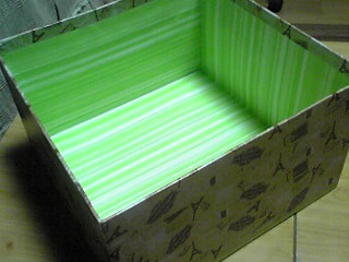マスキングテープとクラフトテープで空き箱リメイク２　オリジナル収納ボックスの作り方